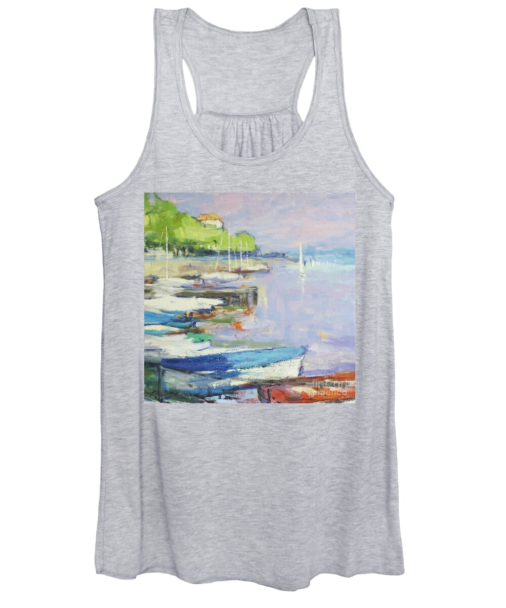 Fresia Women's Tank Top featuring the painting Getting a Rush by Jerry Fresia