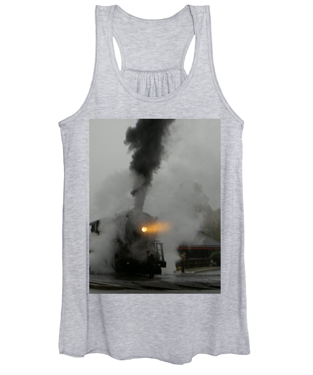 Train Women's Tank Top featuring the photograph Ghost Train by Carolyn Jacob