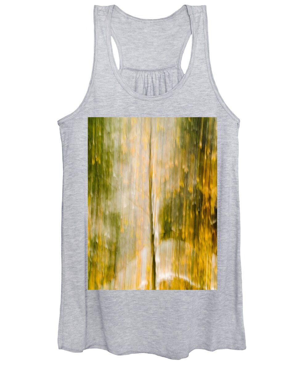 Trees Women's Tank Top featuring the photograph Golden Falls by Bill Gallagher