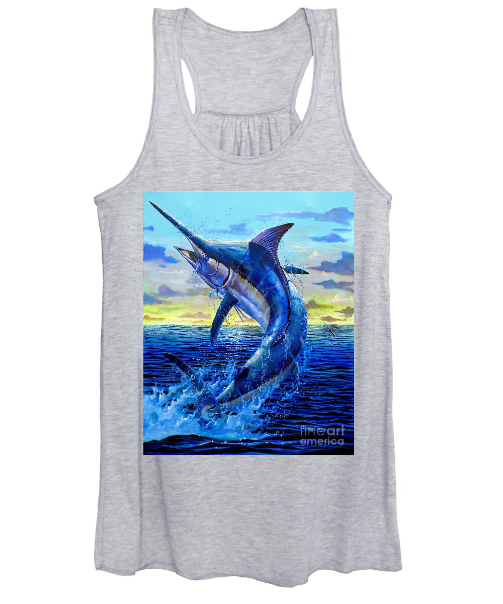 Marlin Women's Tank Top featuring the painting Grander Off007 by Carey Chen