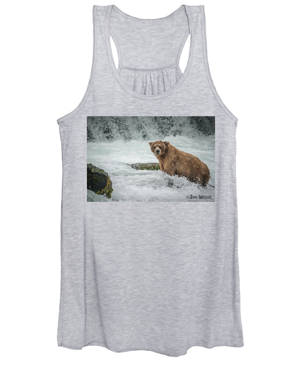 Alaska Women's Tank Top featuring the photograph Grizzly Stare by Joan Wallner