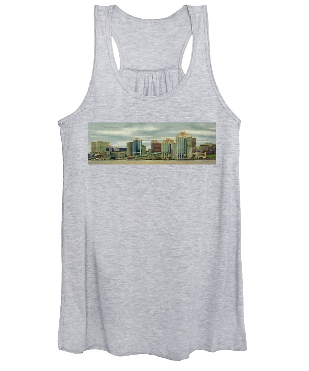 Halifax Women's Tank Top featuring the painting Halifax from the Harbour by Jeffrey Kolker