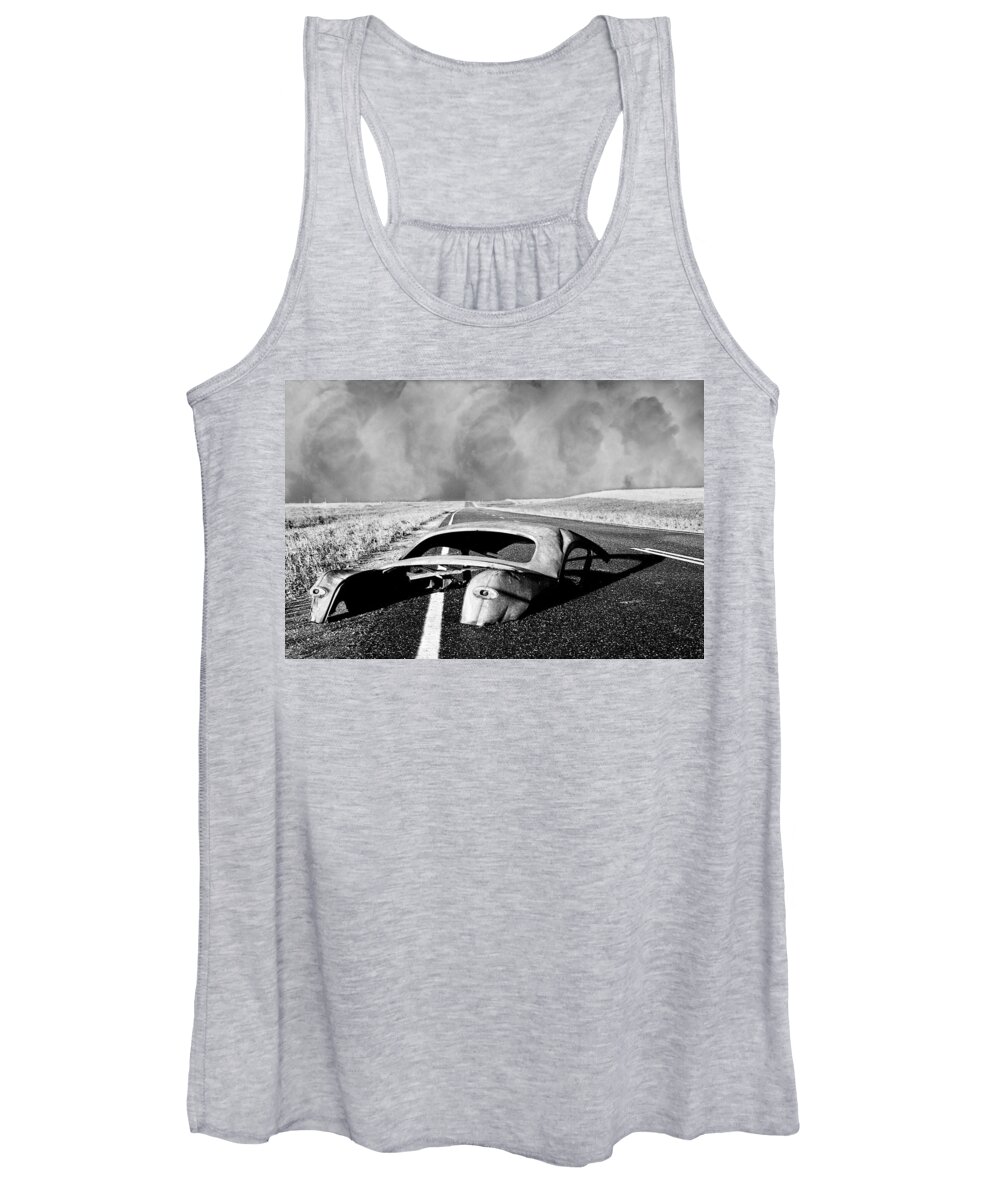 52 Ford Women's Tank Top featuring the photograph Highways End by Neil Pankler