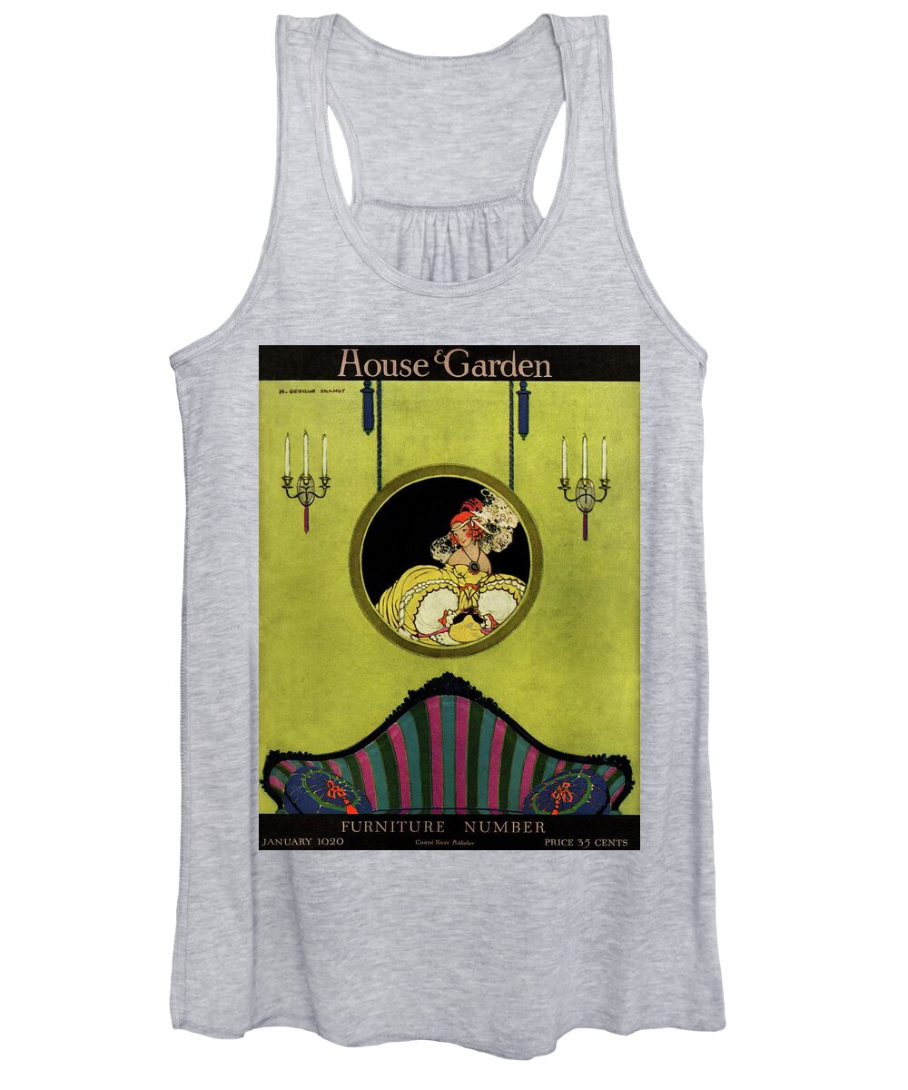 House And Garden Women's Tank Top featuring the photograph House And Garden Furniture Number Cover by H. George Brandt