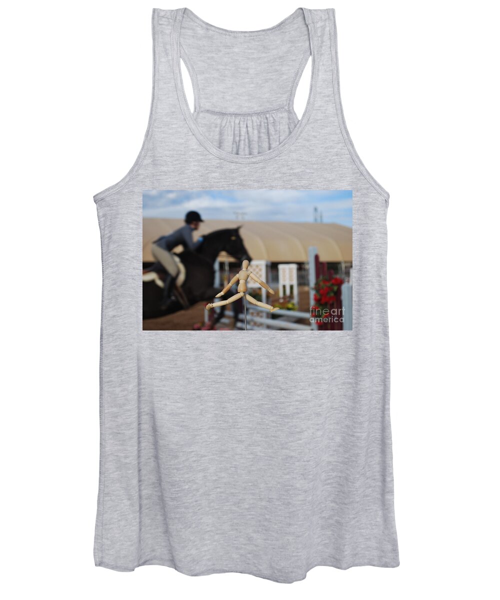 Horse Women's Tank Top featuring the photograph Imitation Jumper by Heather Kirk