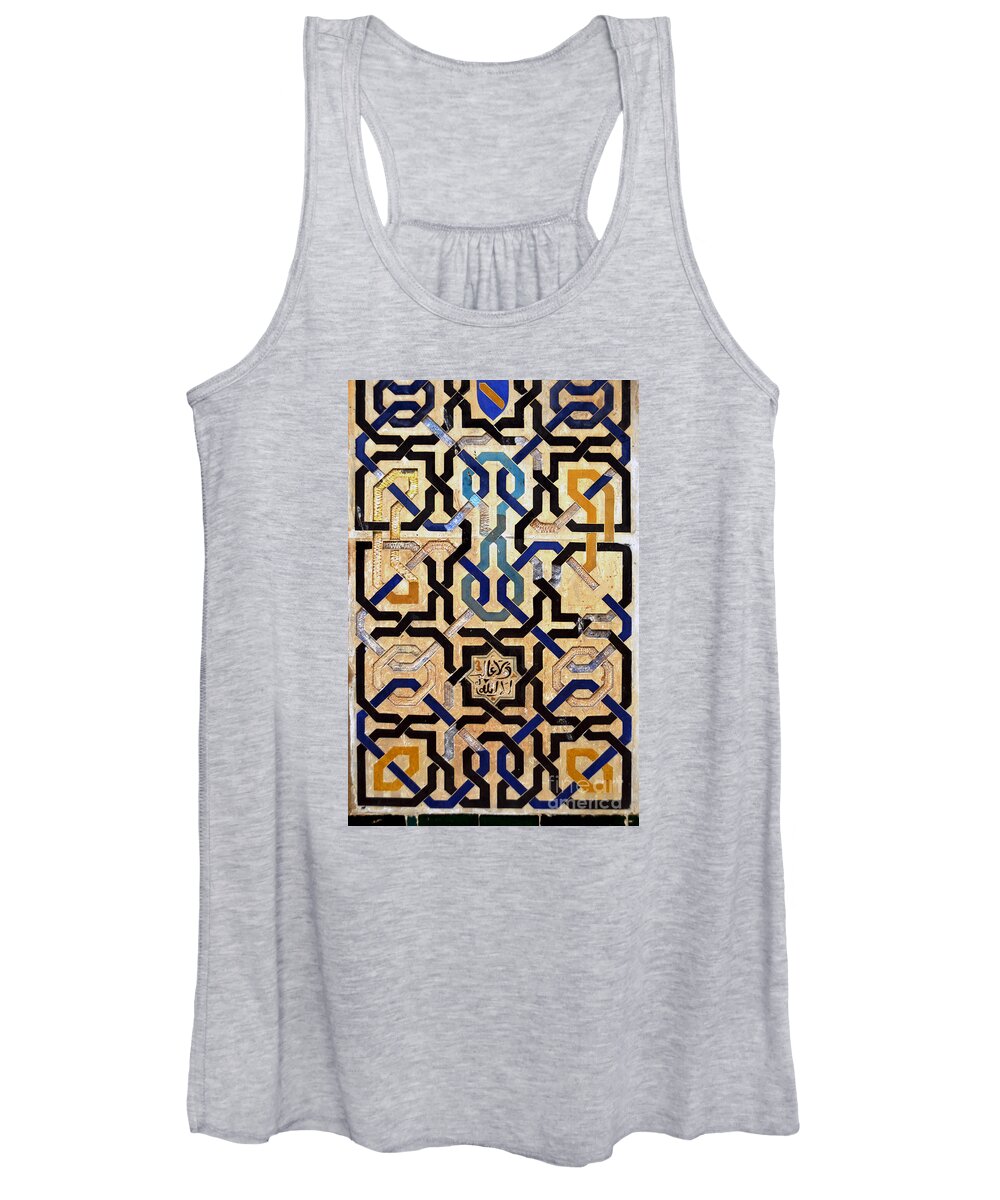 Mosaic Women's Tank Top featuring the photograph Interlocking tiles in the Alhambra by RicardMN Photography