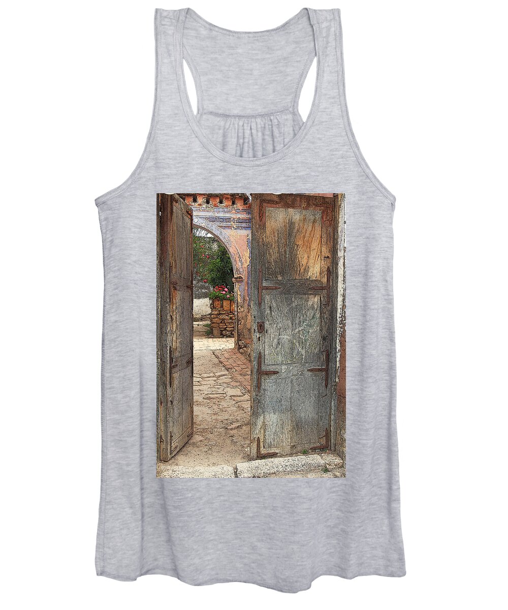 Doorway Women's Tank Top featuring the photograph Into the Past by Robert McKinstry