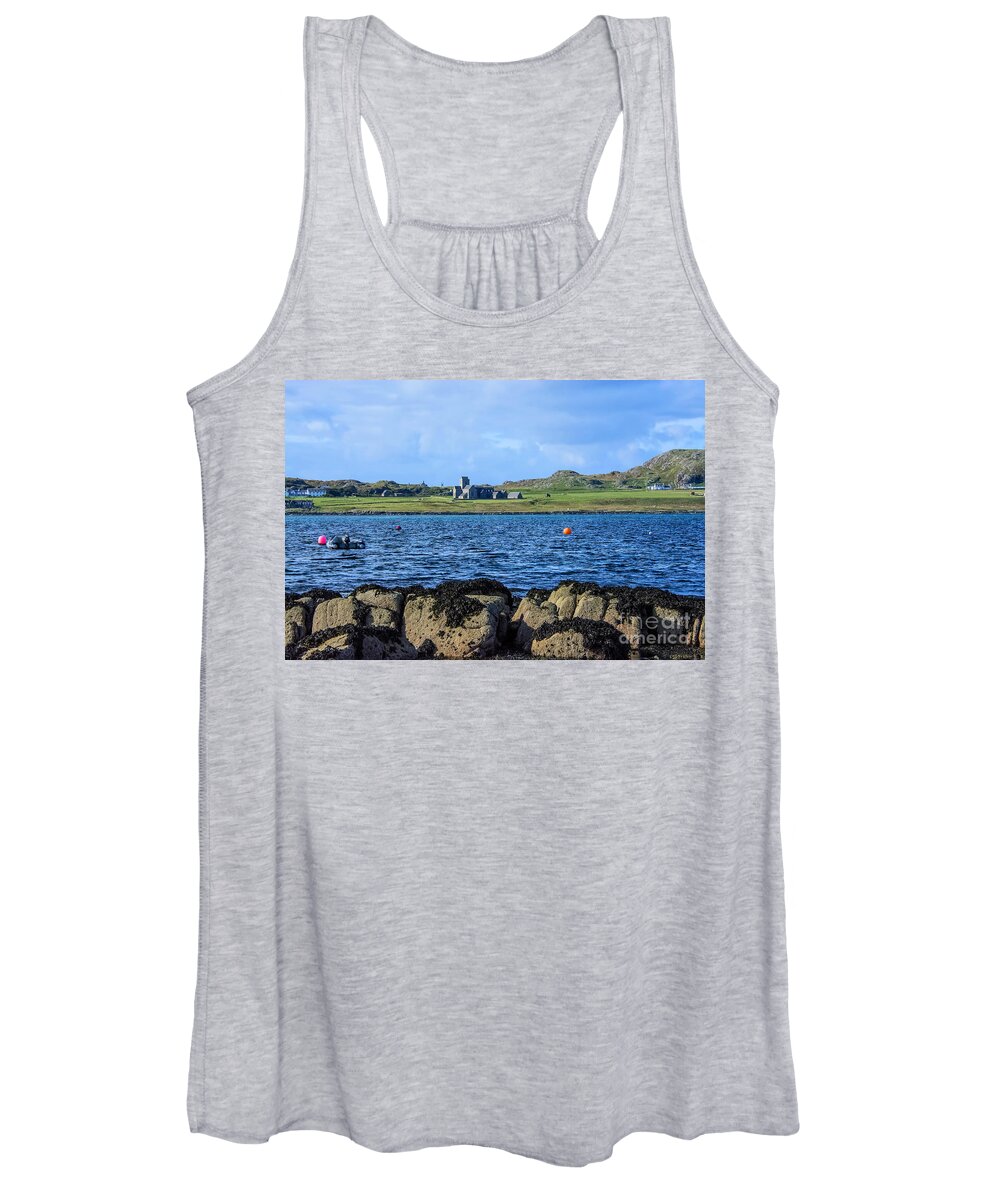Scotland Women's Tank Top featuring the photograph Iona Abbey Isle of Iona by Chris Thaxter