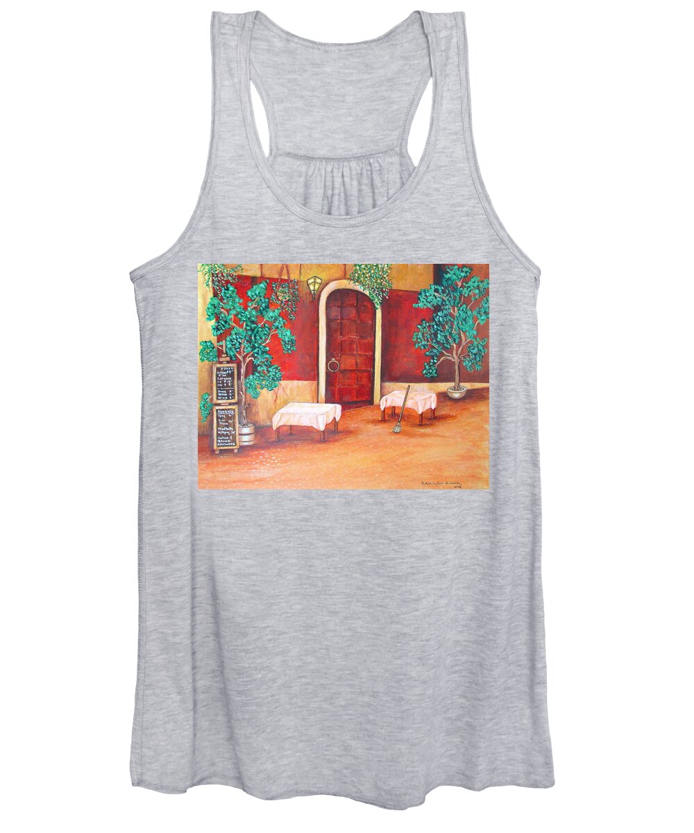 Art Women's Tank Top featuring the painting Just Before The Dinner Hour by Ashley Goforth