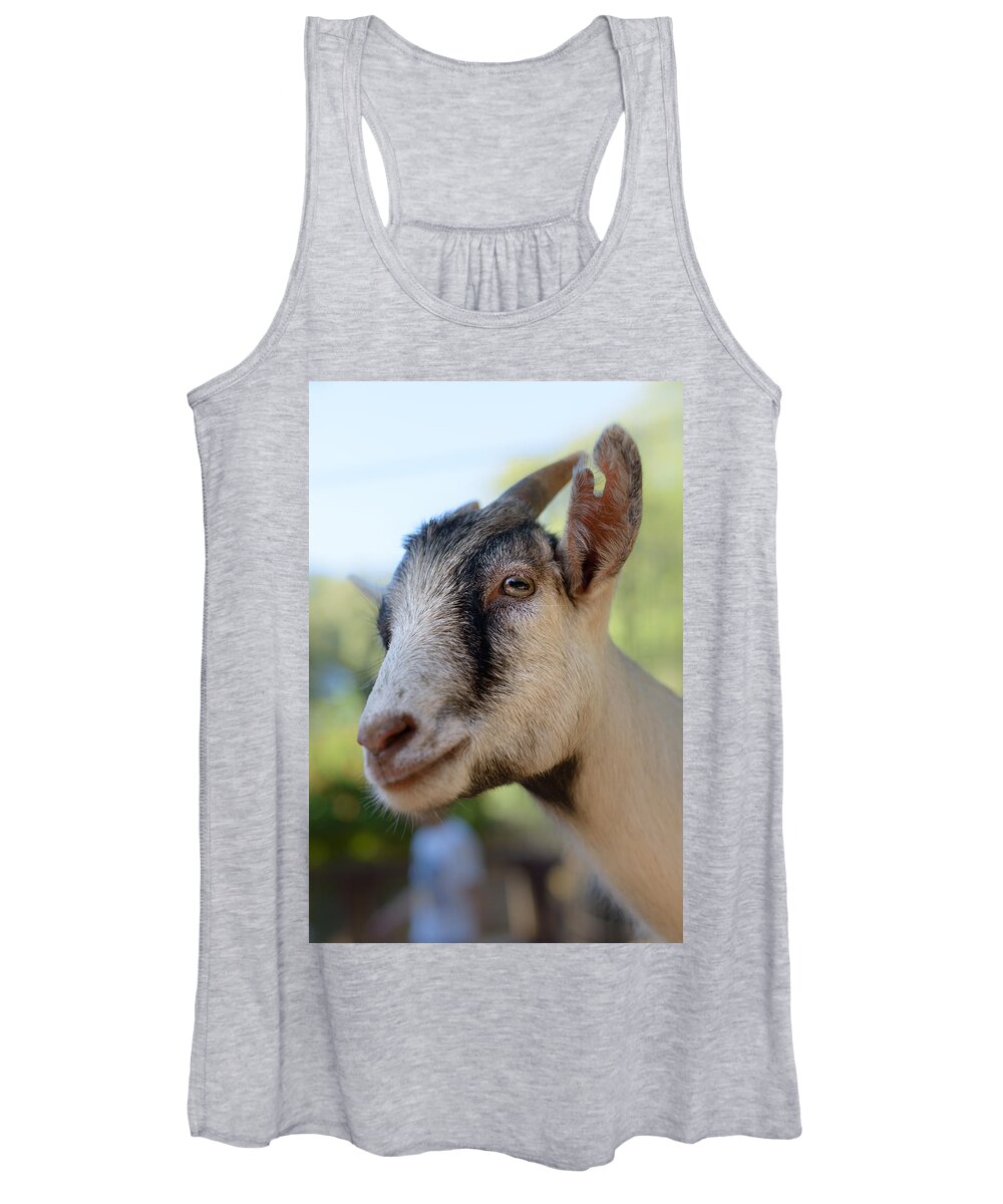 Goat Women's Tank Top featuring the photograph Just Say ChiiiZ by Michael Goyberg