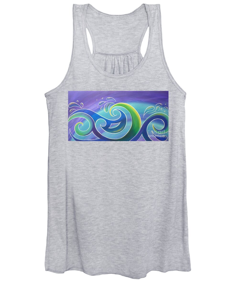 Surf Women's Tank Top featuring the painting Koru Surf by Reina Cottier