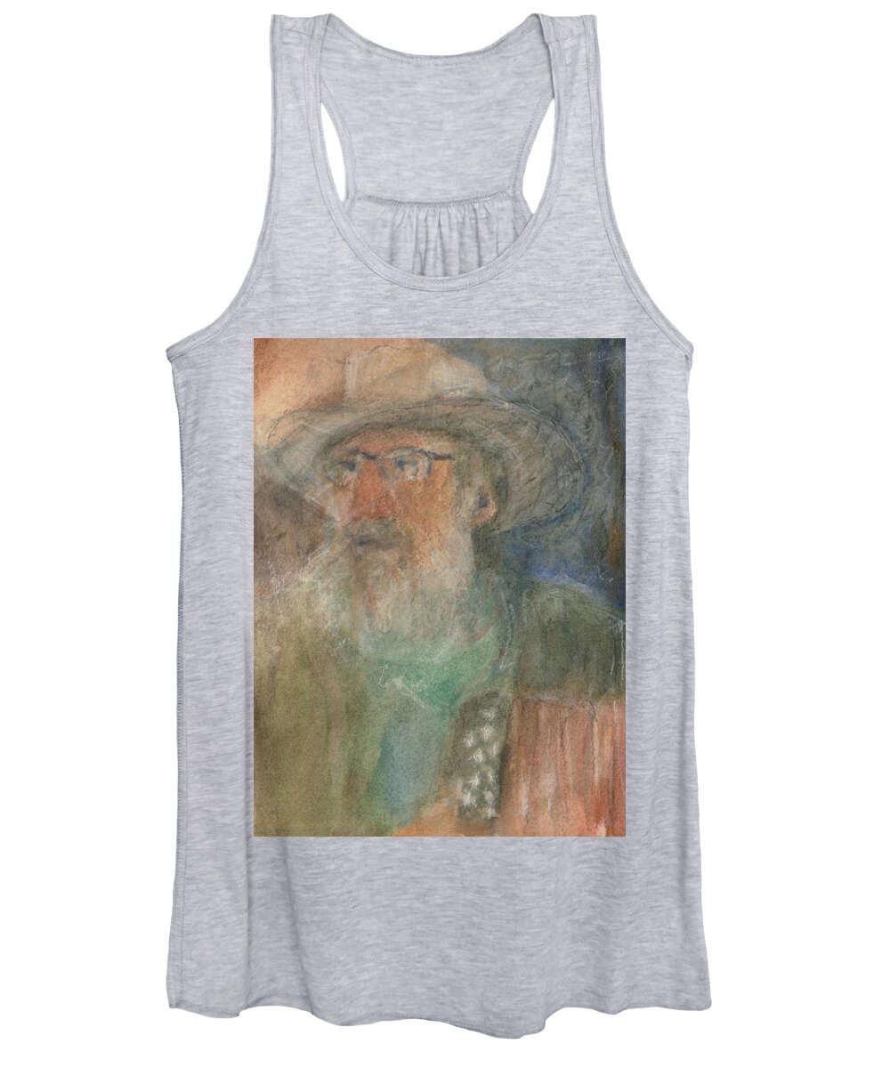 Portrait Women's Tank Top featuring the painting Las Mananitas by Suzy Norris