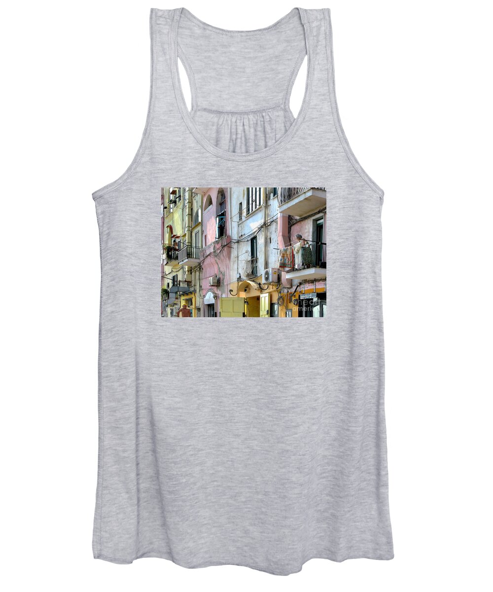 Procida Women's Tank Top featuring the photograph Laundry Day In Procida by Jennie Breeze