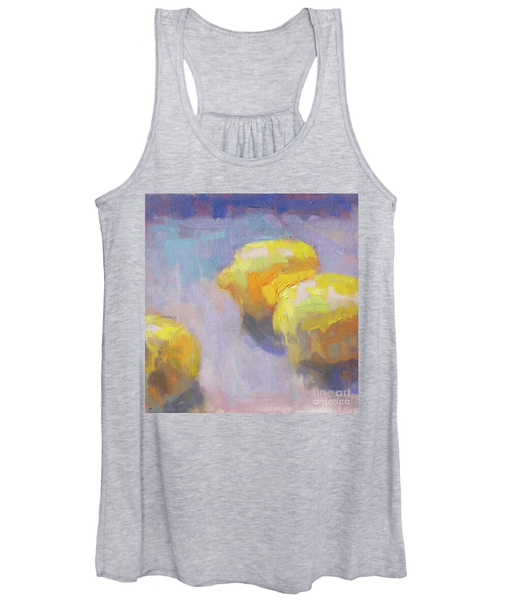 Still Life Women's Tank Top featuring the painting Lemon Yellow by Jerry Fresia