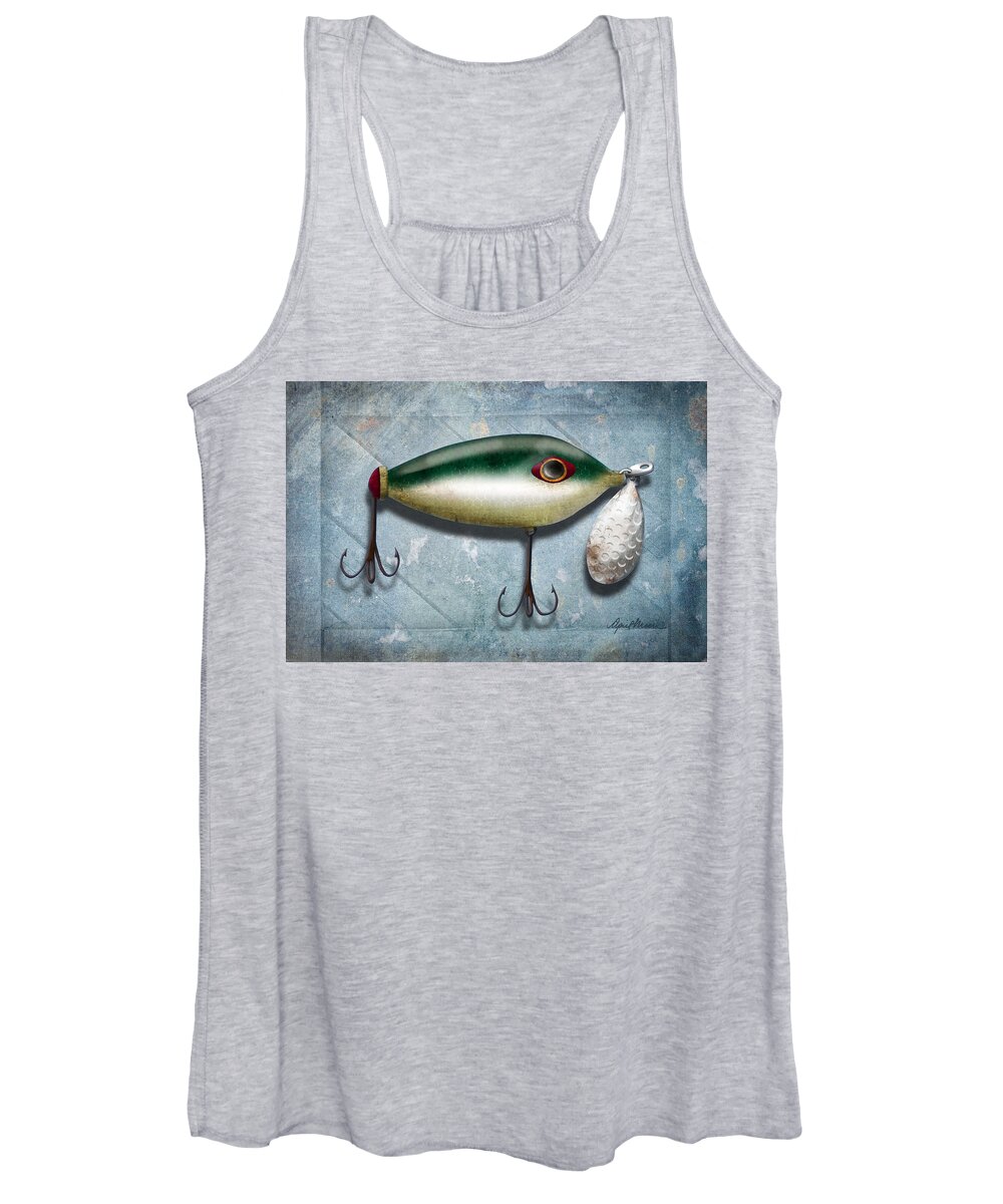 Fishing Women's Tank Top featuring the digital art Lure I by April Moen