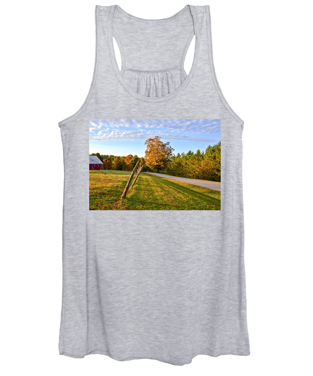 Maine Women's Tank Top featuring the photograph Maine Morning by Andrea Platt