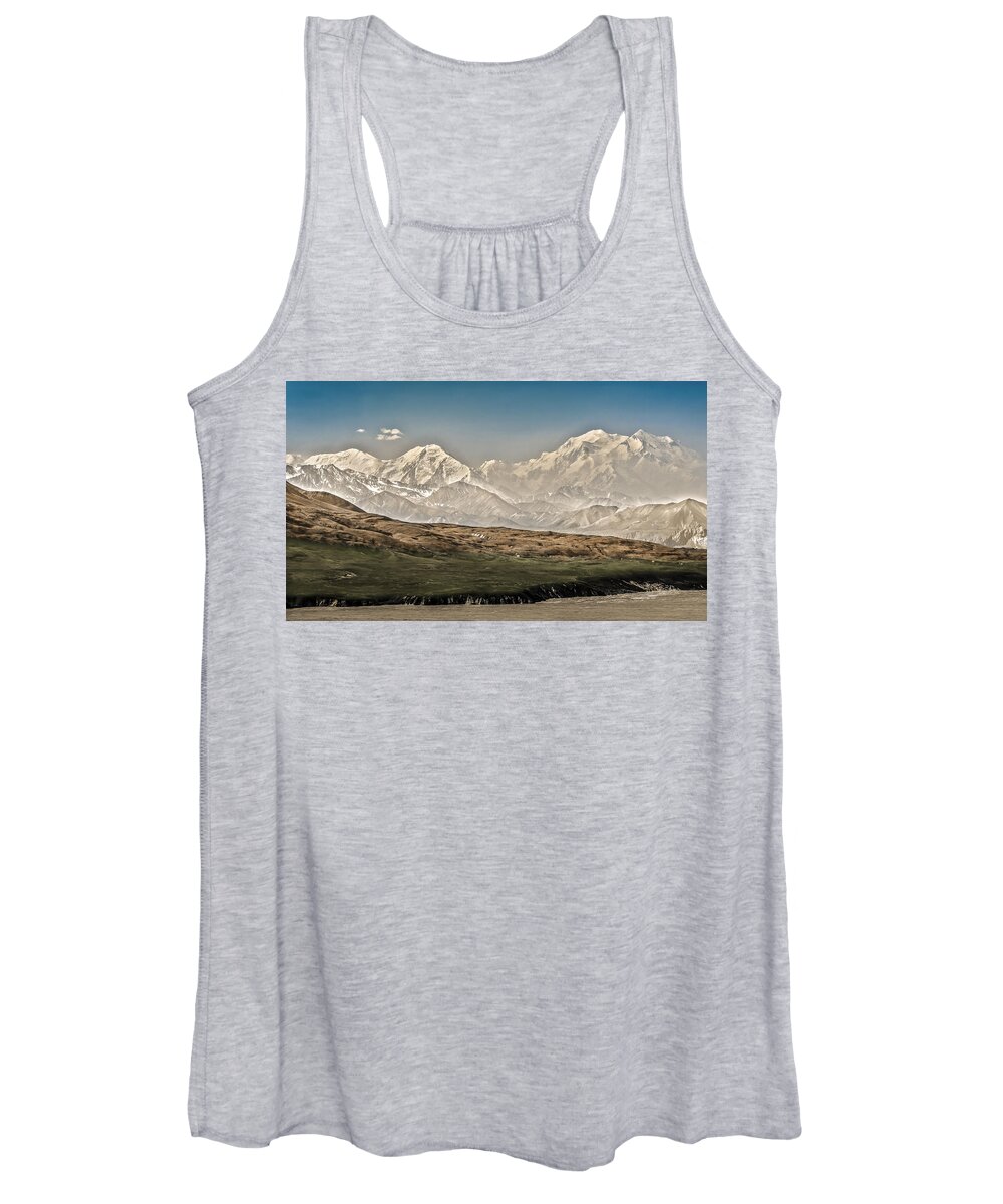 Penny Lisowski Women's Tank Top featuring the photograph Majestic Mount McKinley by Penny Lisowski