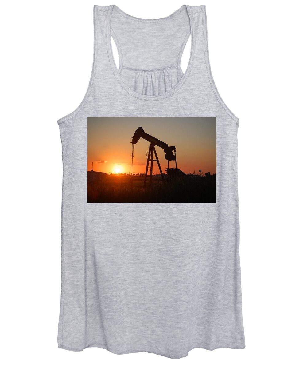 Oil Women's Tank Top featuring the photograph Making Tea at Sunset 2 by Leticia Latocki