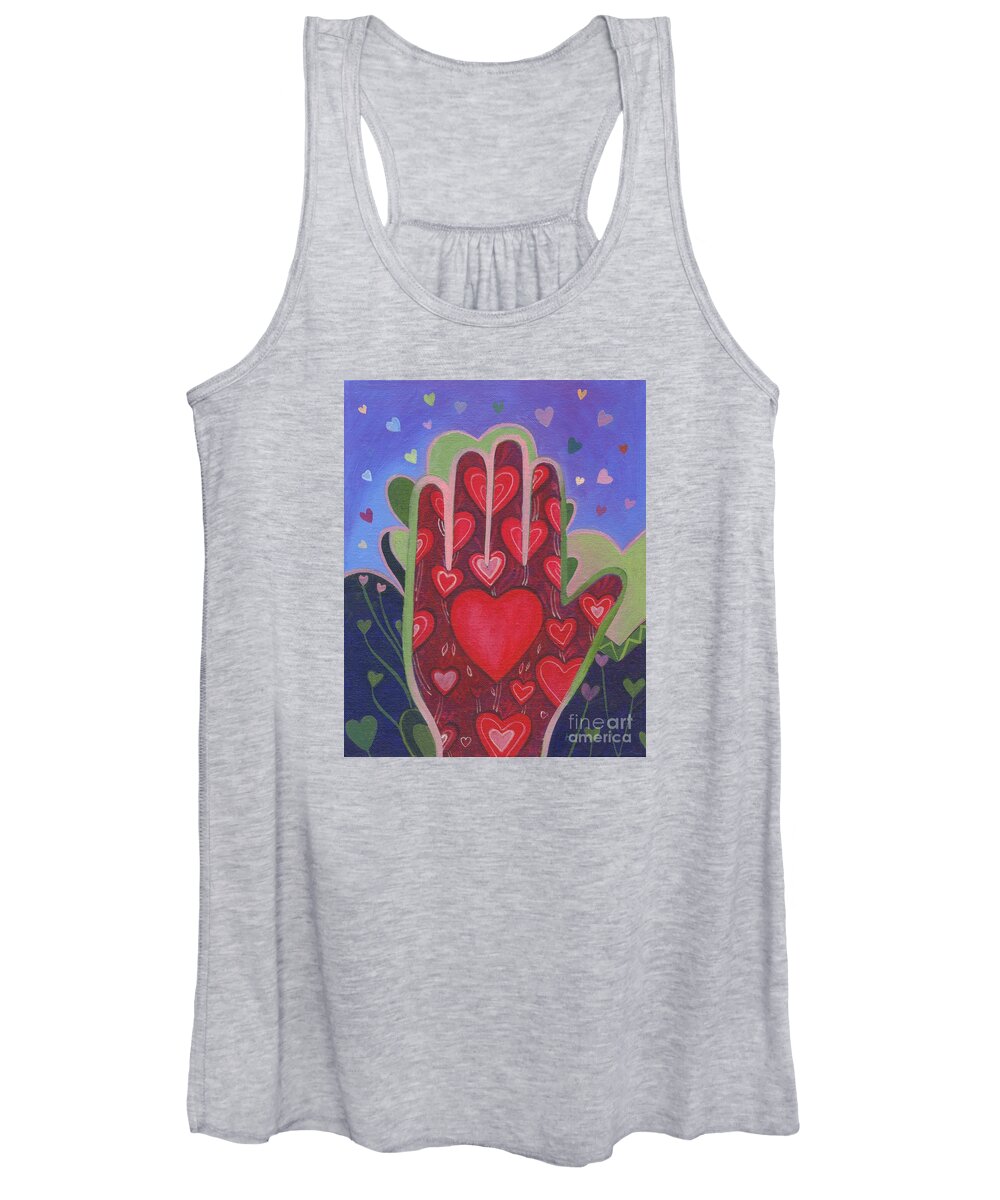 Love Women's Tank Top featuring the painting May We Choose Love by Helena Tiainen