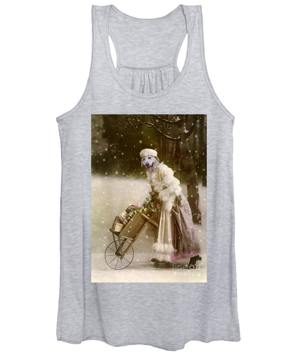 Christmas Women's Tank Top featuring the digital art Merry Christmas by Martine Roch