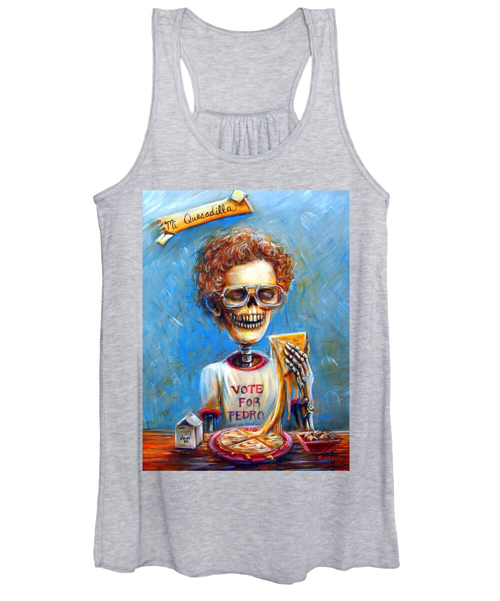 Day Of The Dead Women's Tank Top featuring the painting Mi Quesadilla by Heather Calderon