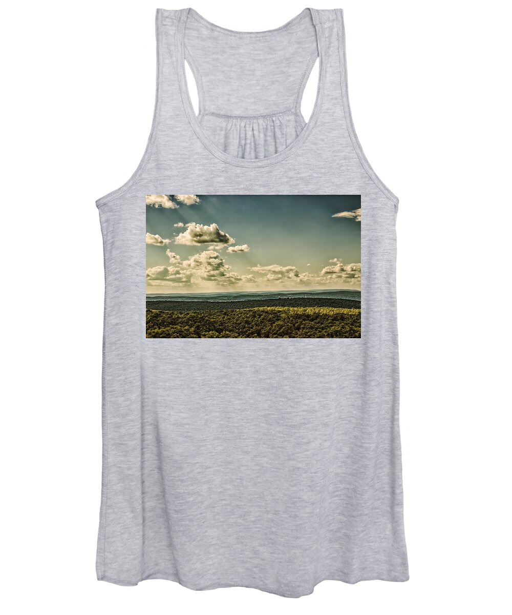 Landscape Women's Tank Top featuring the photograph Mile's Between Us. by Rob Dietrich