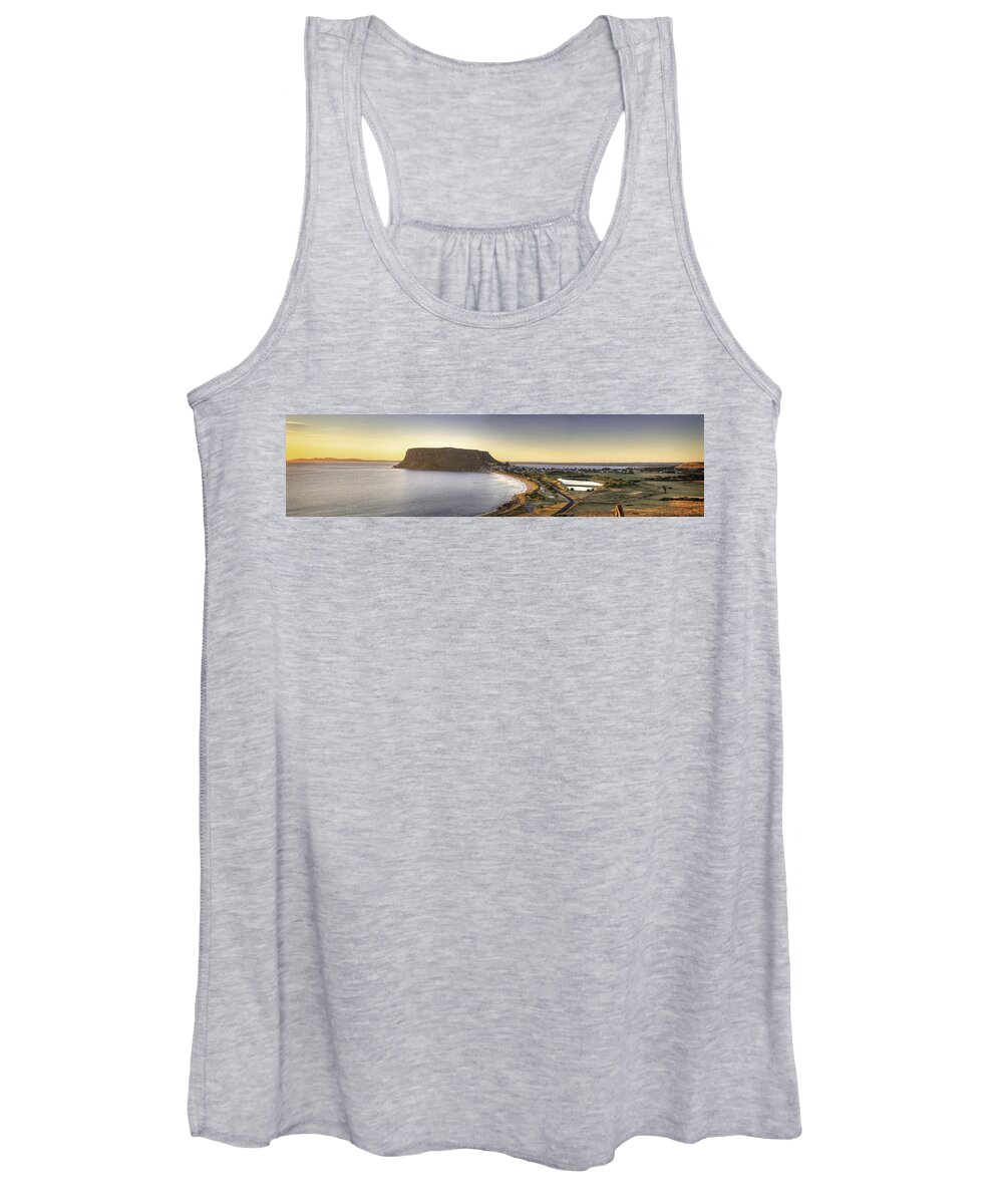 Landscape Women's Tank Top featuring the painting Morning has broken by Frank Lee