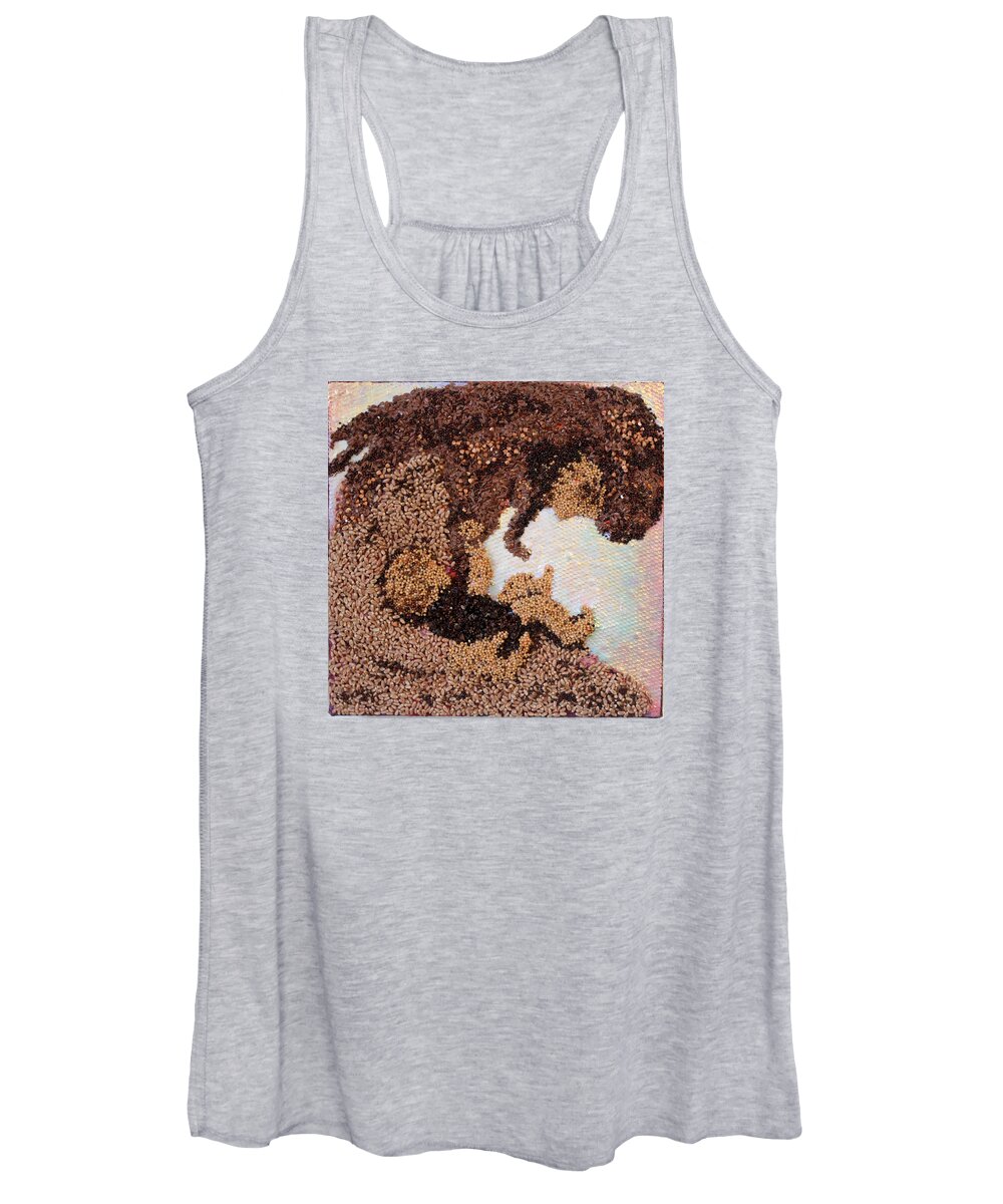 Mother And Child Women's Tank Top featuring the mixed media Mother Earth III by Naomi Gerrard
