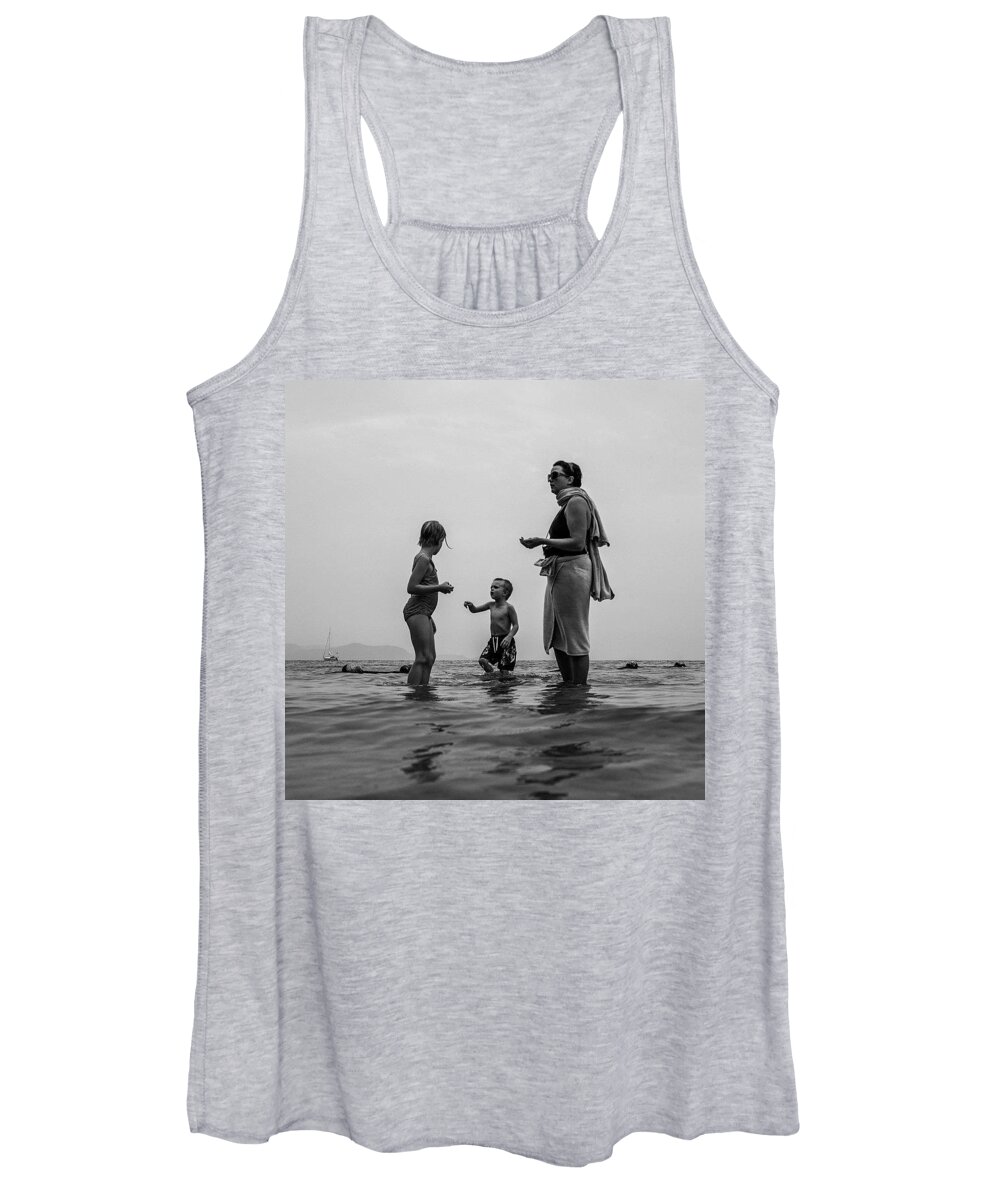 Swim Women's Tank Top featuring the photograph My Family In Thailand by Aleck Cartwright