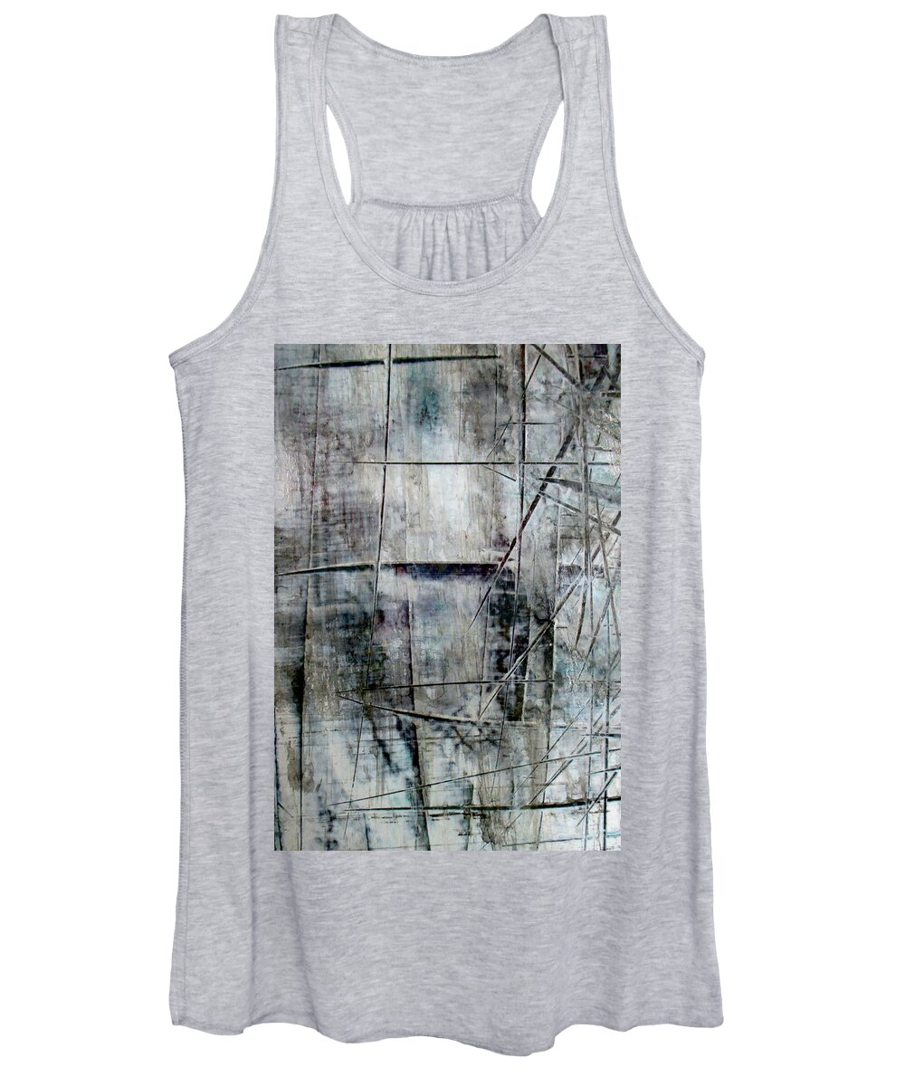 Abstract Women's Tank Top featuring the painting Neutral by Janice Nabors Raiteri