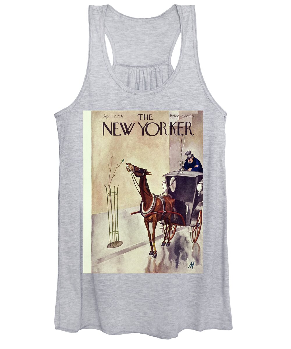 Illustration Women's Tank Top featuring the painting New Yorker April 2 1932 by Julian De Miskey