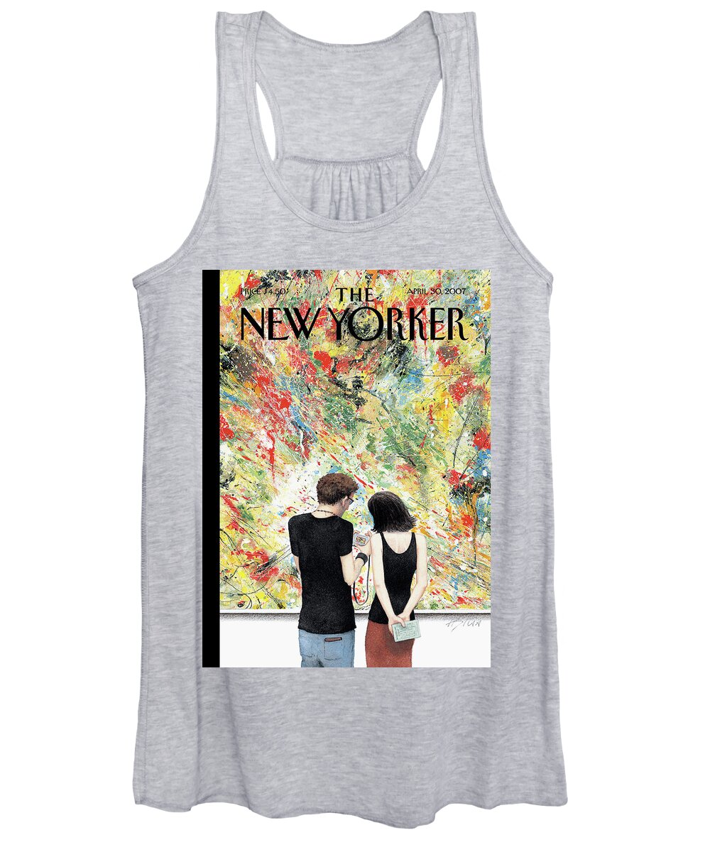 123907 Harry Bliss Women's Tank Top featuring the painting Paint By Pixels by Harry Bliss