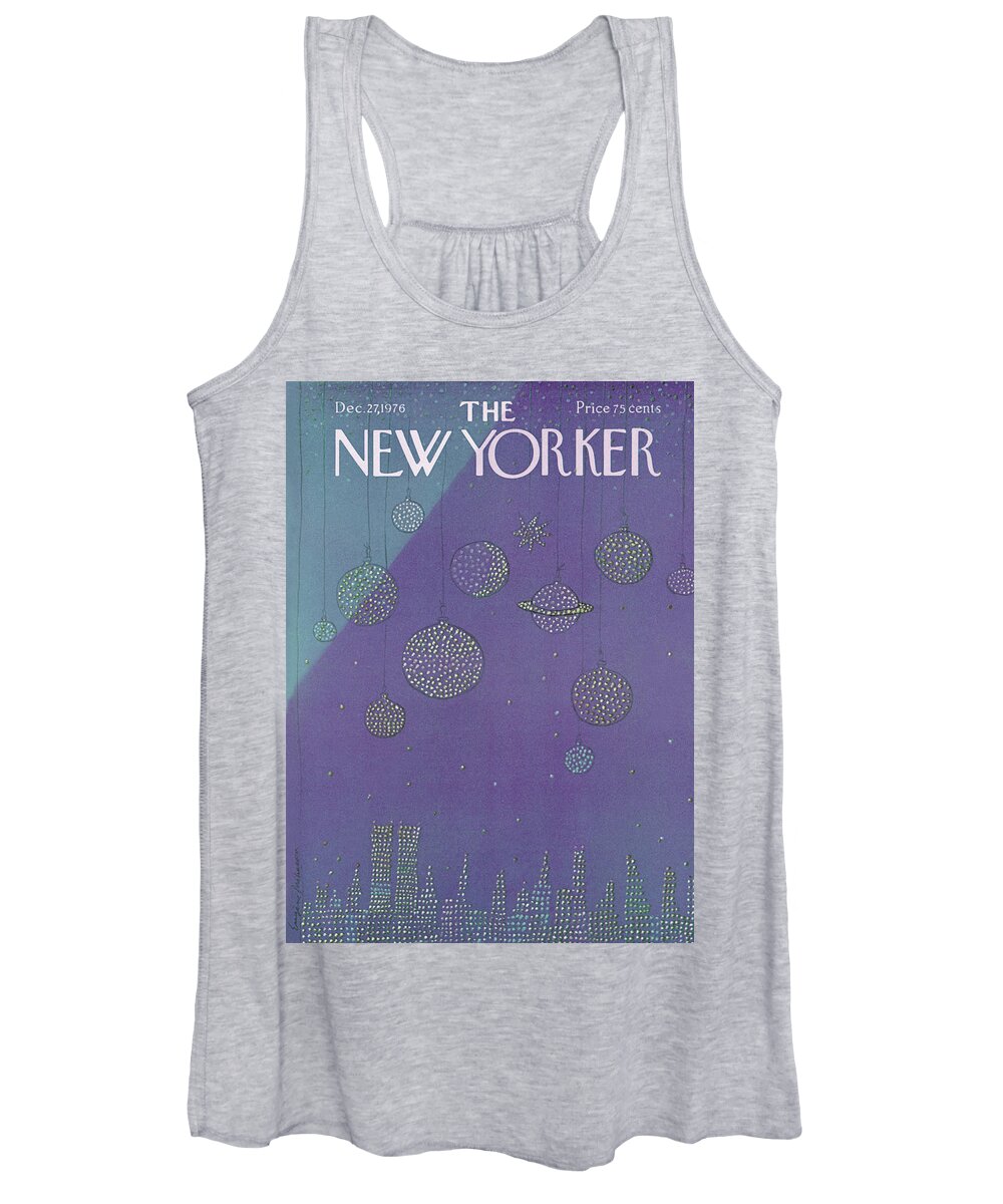 Planets Women's Tank Top featuring the painting New Yorker December 27th, 1976 by Eugene Mihaesco
