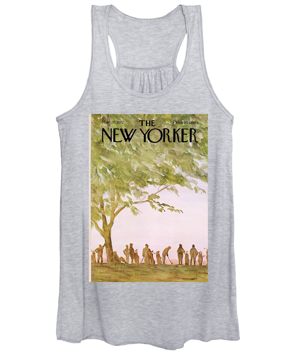 James Stevenson Jst Women's Tank Top featuring the painting New Yorker May 20th, 1972 by James Stevenson