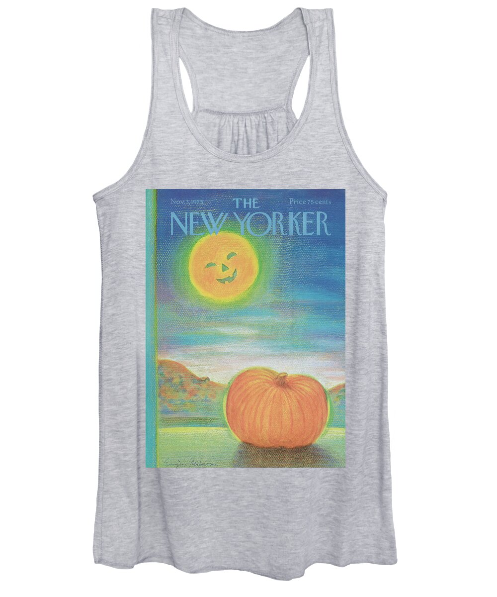Halloween Women's Tank Top featuring the painting New Yorker November 3rd, 1975 by Eugene Mihaesco