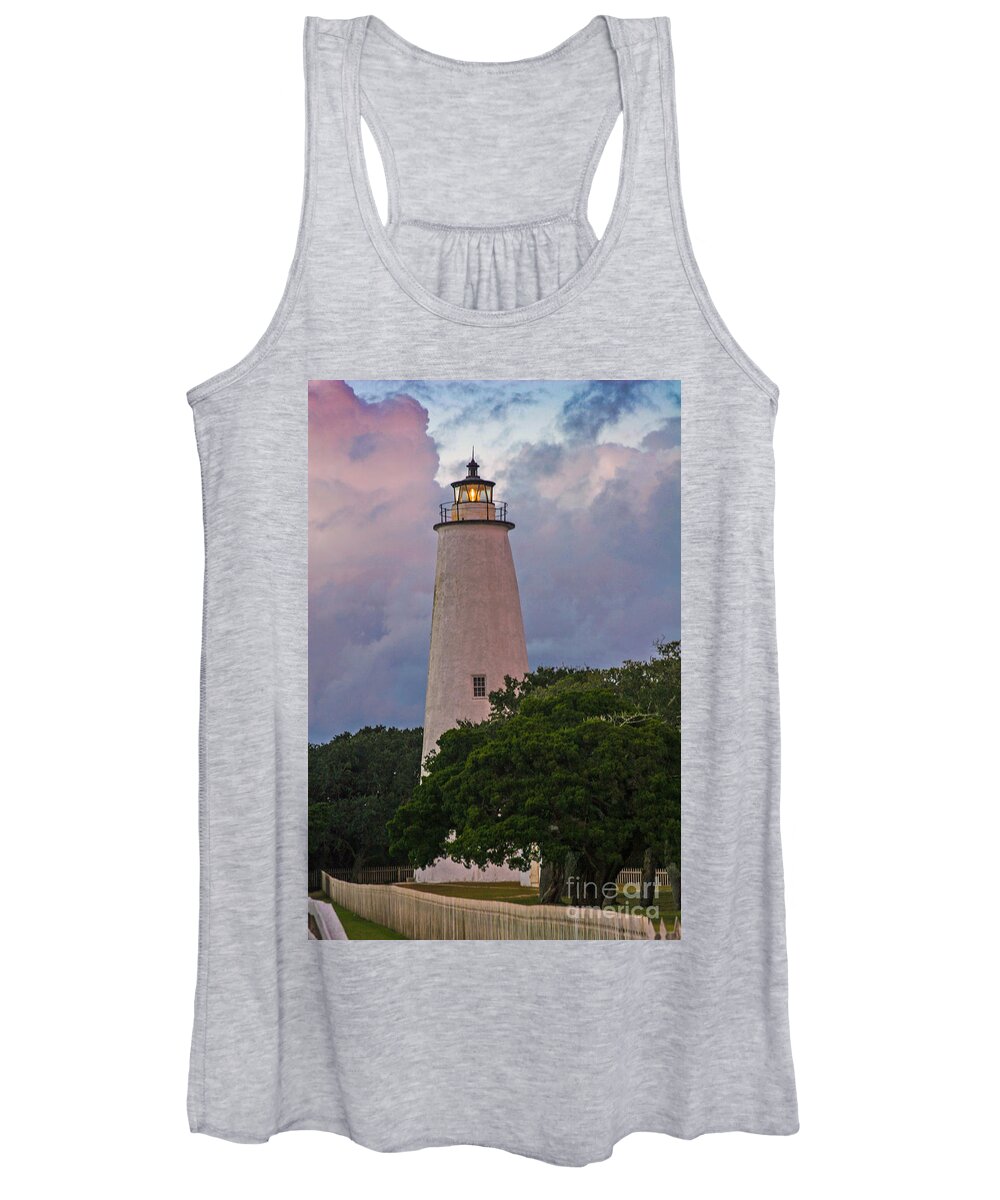 North Carolina Women's Tank Top featuring the photograph Ocracoke Lighthouse by Ronald Lutz