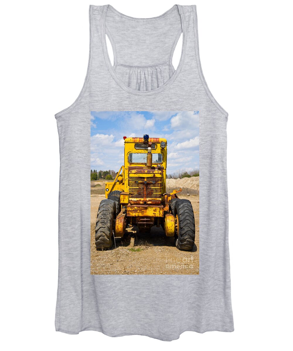 Vintage Women's Tank Top featuring the photograph Old tractor by Les Palenik