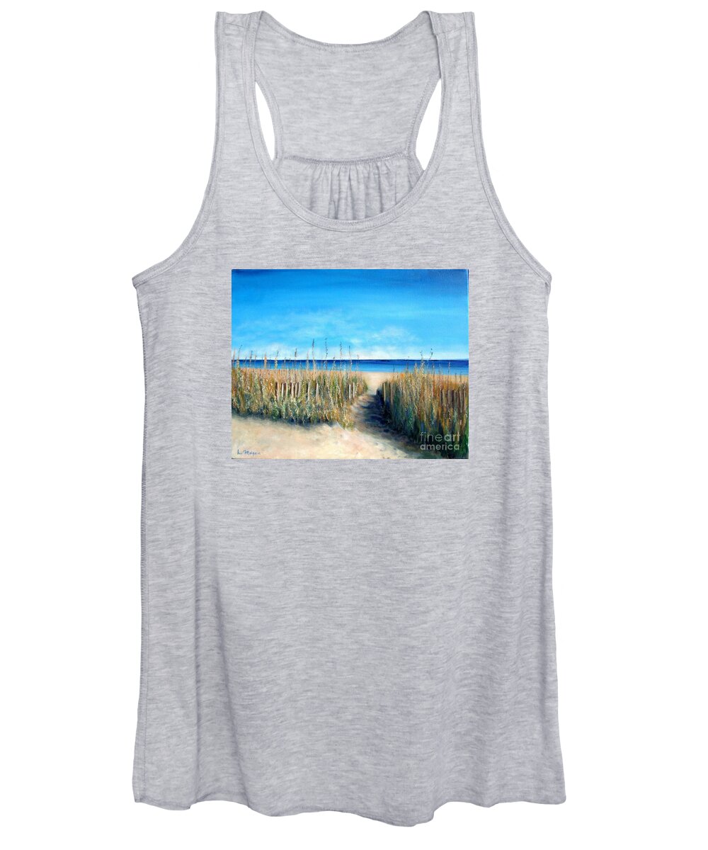 Seascape Women's Tank Top featuring the painting Pathway to Peace by Laurie Morgan