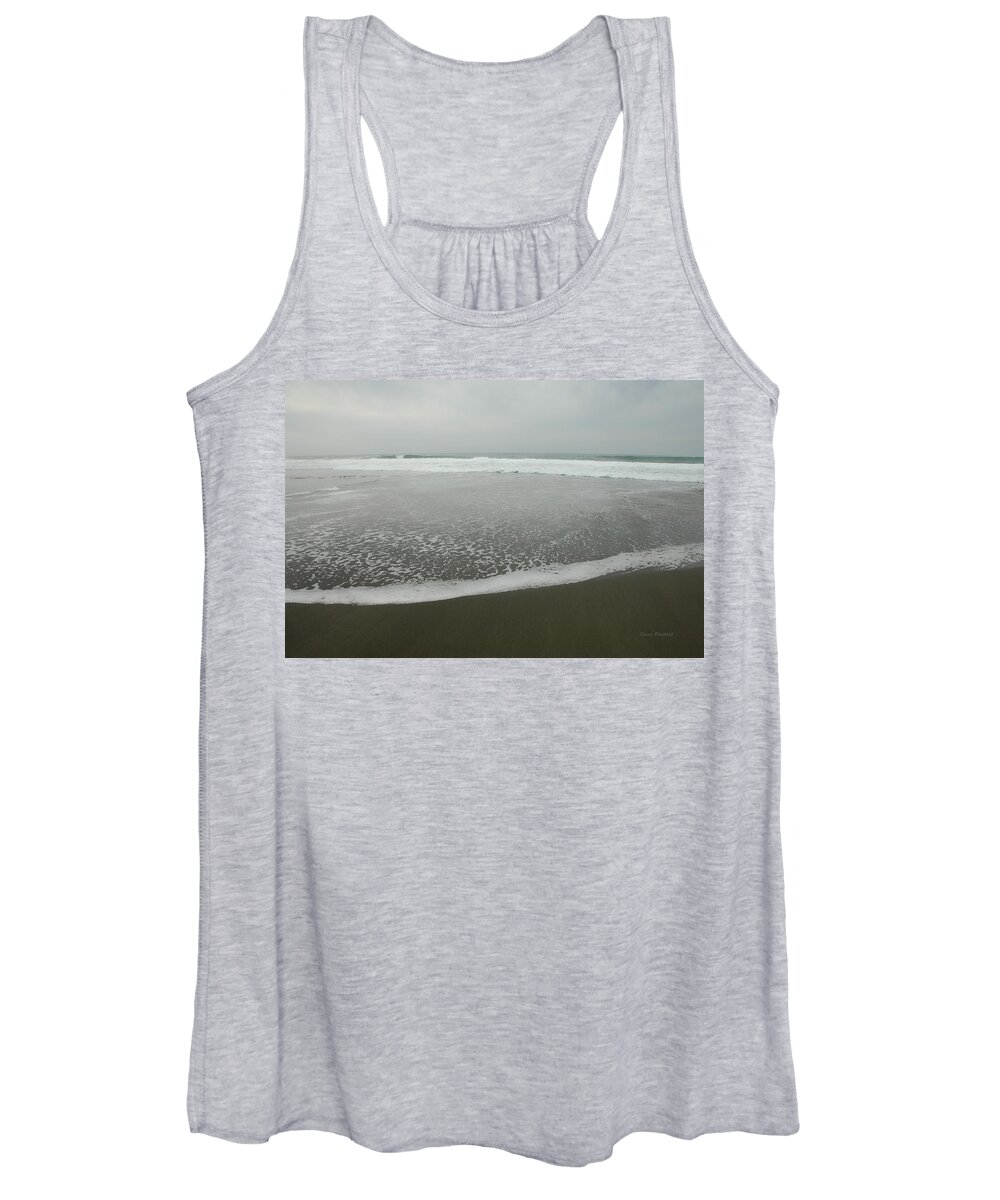 Ocean Women's Tank Top featuring the photograph Out To Sea by Donna Blackhall
