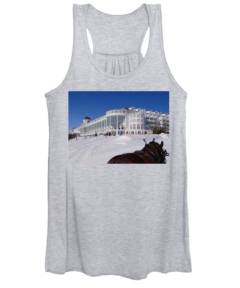 Grand Hotel Women's Tank Top featuring the photograph Passing the Grand Hotel by Keith Stokes