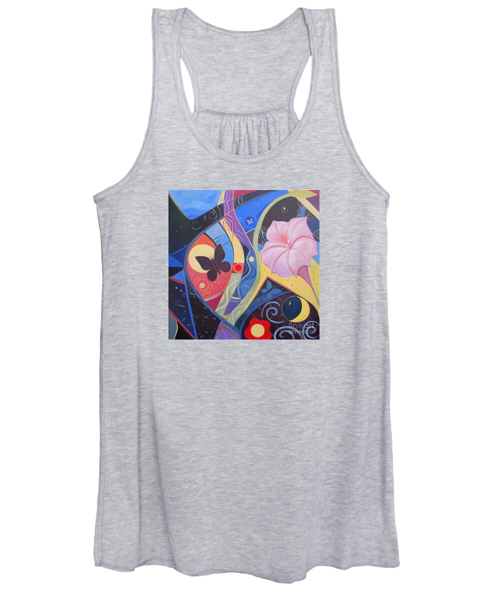 Peace Women's Tank Top featuring the painting Peace And Flow by Helena Tiainen