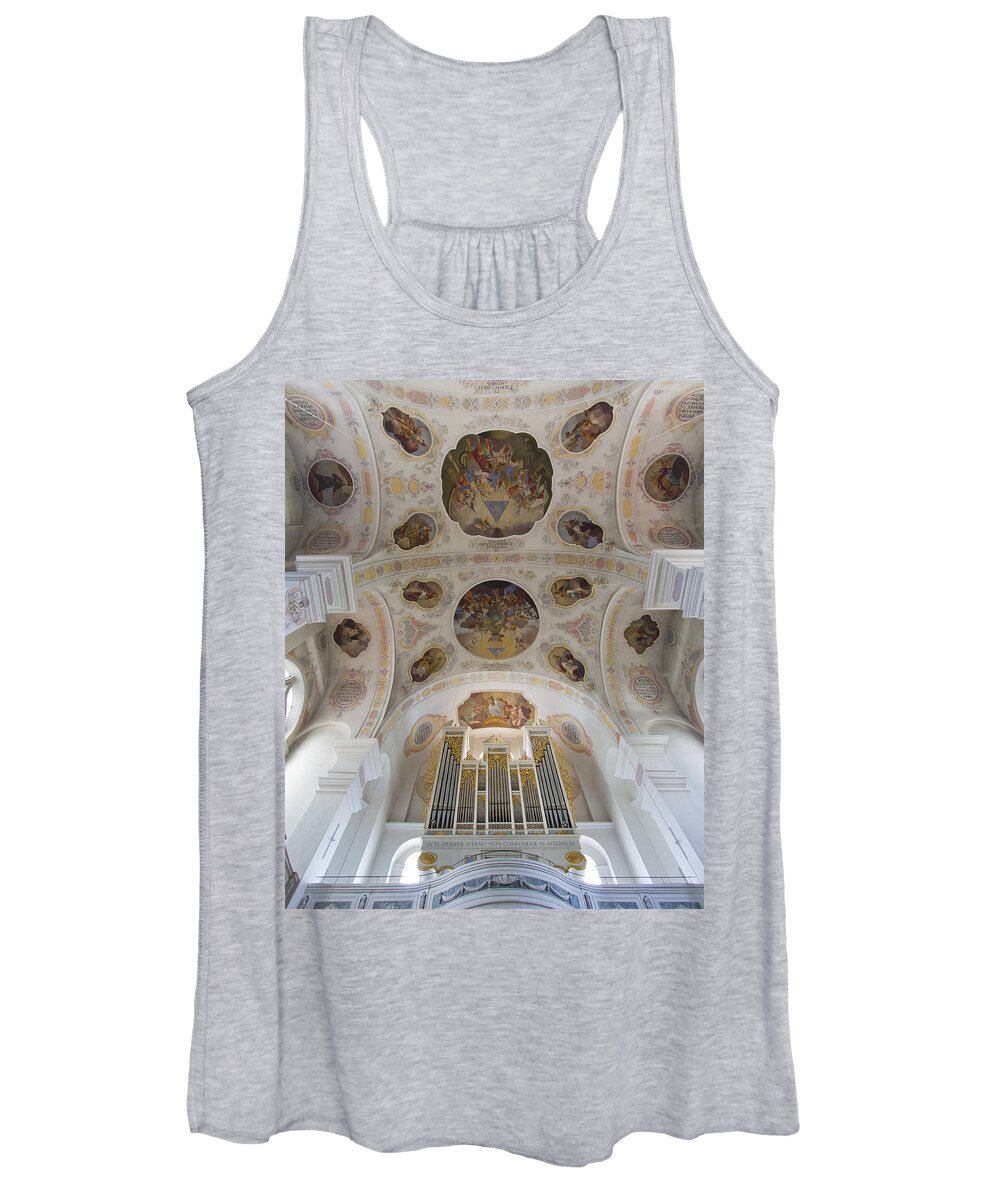 Dillingen Women's Tank Top featuring the photograph Pipe organ and ceiling by Jenny Setchell