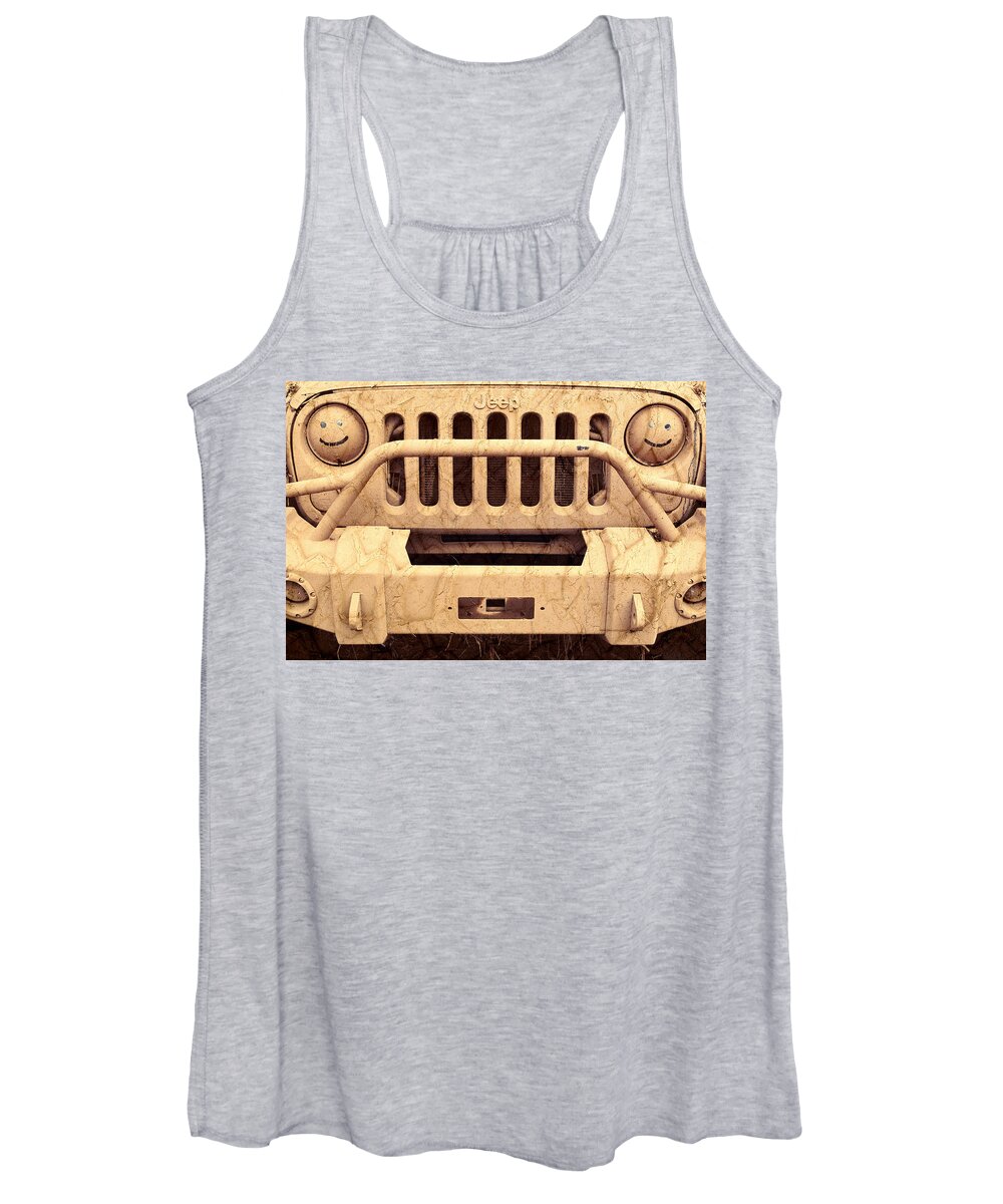 Jeep Women's Tank Top featuring the photograph Playing Dirty by Luke Moore