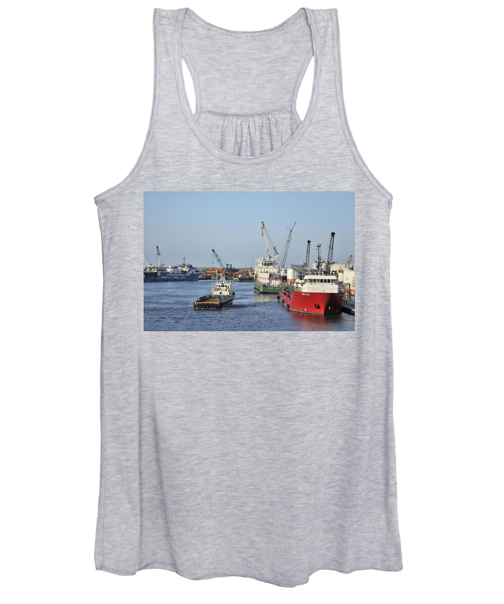 Port Fourchon Women's Tank Top featuring the photograph Port Fourchon by Bradford Martin