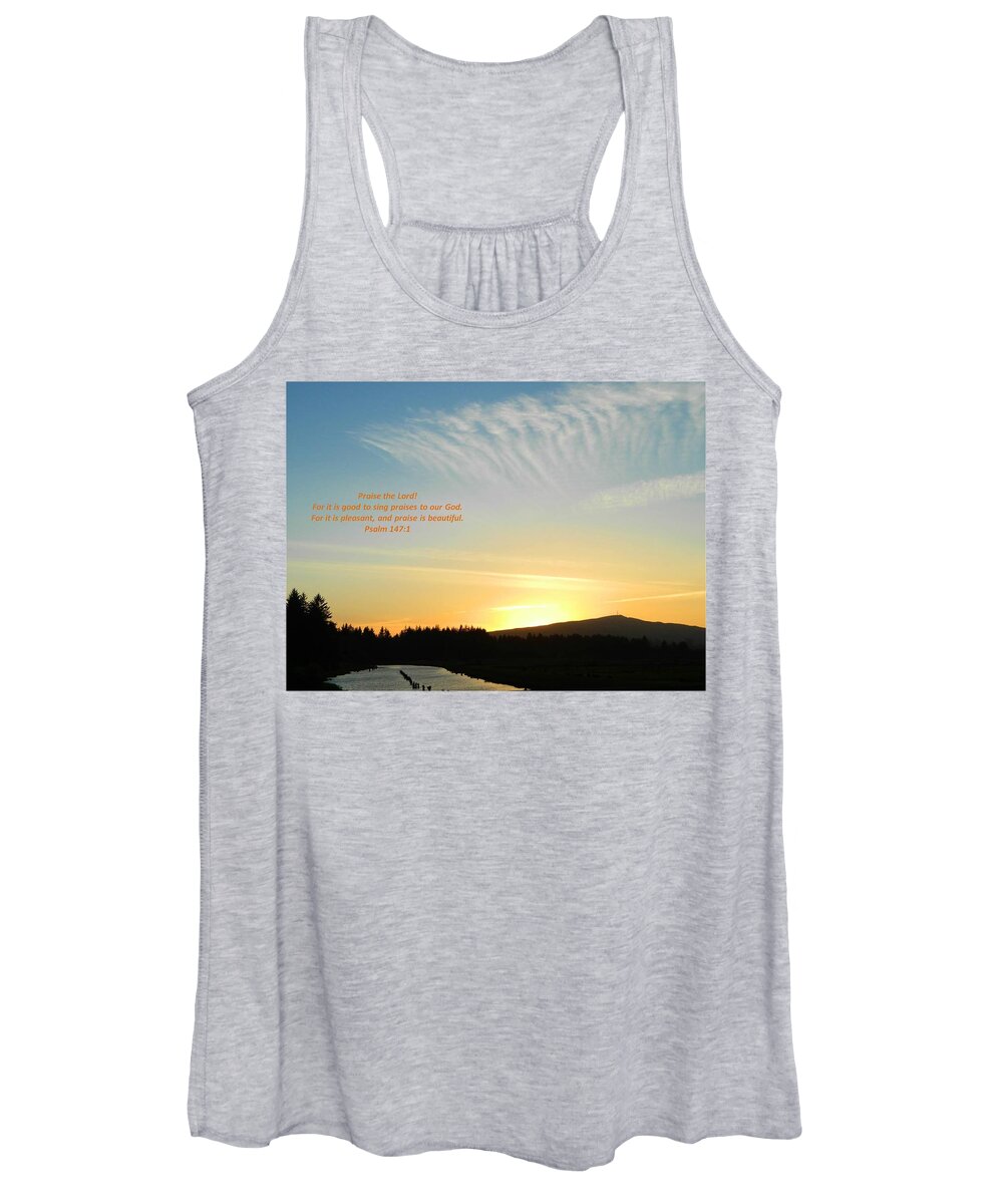 Landscape Women's Tank Top featuring the photograph Praise the Lord by Gallery Of Hope 