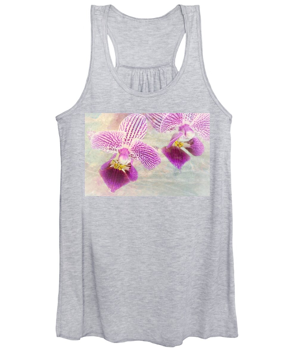 Orchid Women's Tank Top featuring the photograph Purple orchid 2 by Rudy Umans