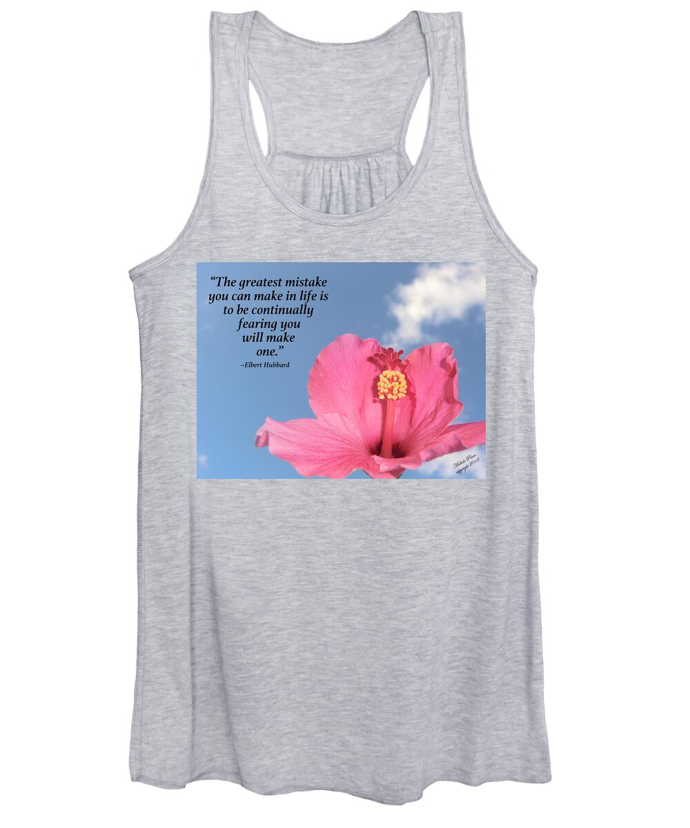 Quote Women's Tank Top featuring the photograph Quotes for the Soul by Michele Penn