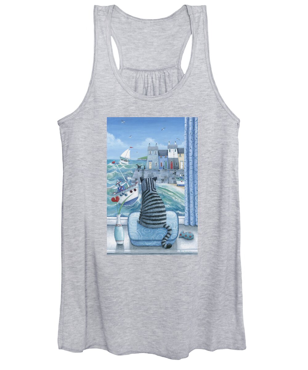 Peter Adderley Women's Tank Top featuring the photograph Rather Mew by MGL Meiklejohn Graphics Licensing