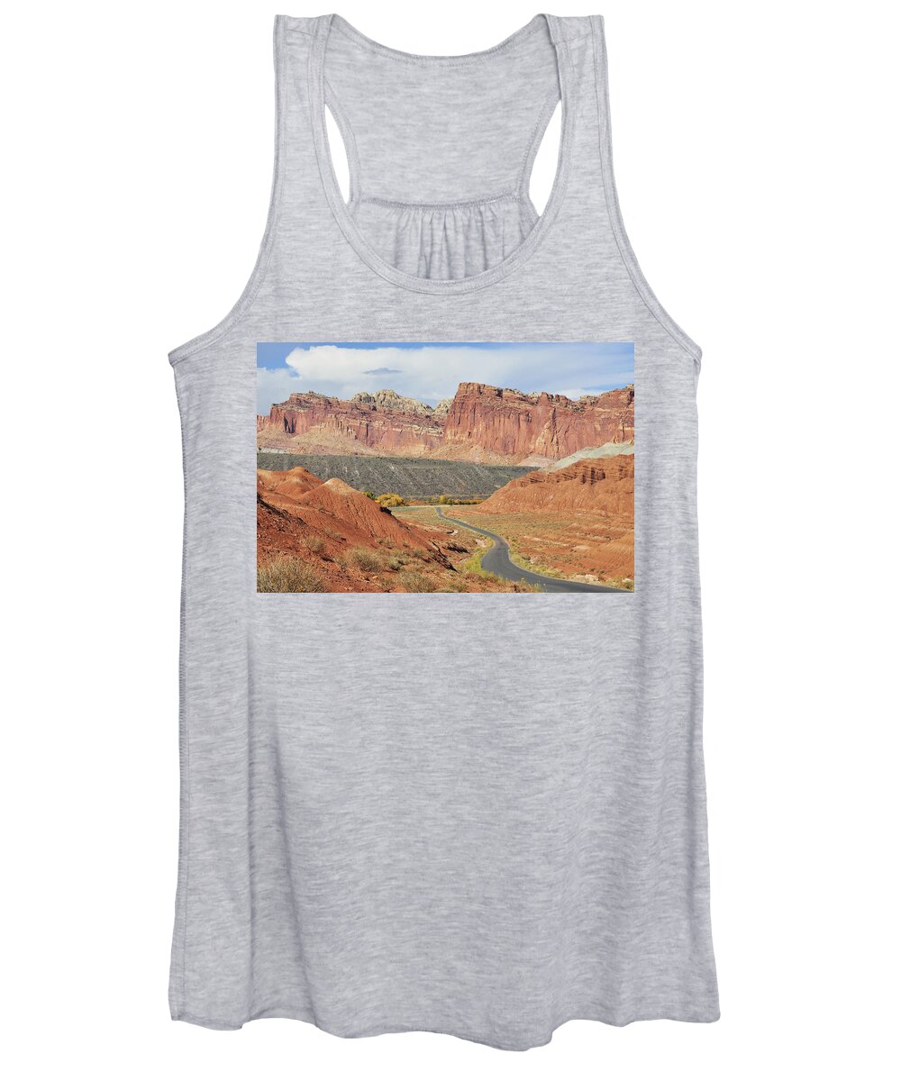 Canvas Prints Women's Tank Top featuring the photograph Red Rock Beauty by Wendy Elliott