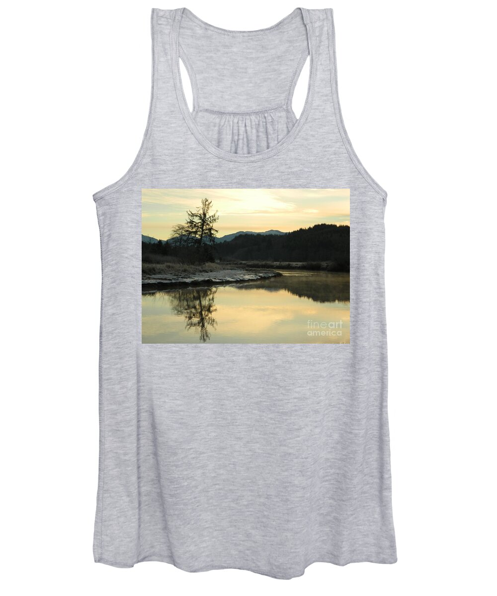 Sunrise Women's Tank Top featuring the photograph River Sunrise by Gallery Of Hope 